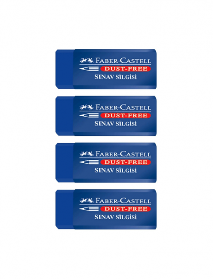 Faber-Castell Mavi Sınav Silgisi Büyük 4'lü Faber-Castell Mavi Sınav Silgisi Büyük 4'lü