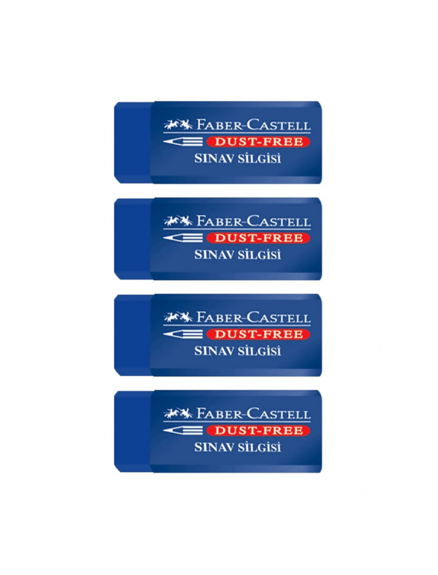 Faber-Castell Blue Exam Eraser Large 4-Pack 