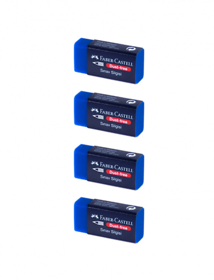 Faber-Castell Mavi Sınav Silgisi Küçük 4'lü Faber-Castell Mavi Sınav Silgisi Küçük 4'lü