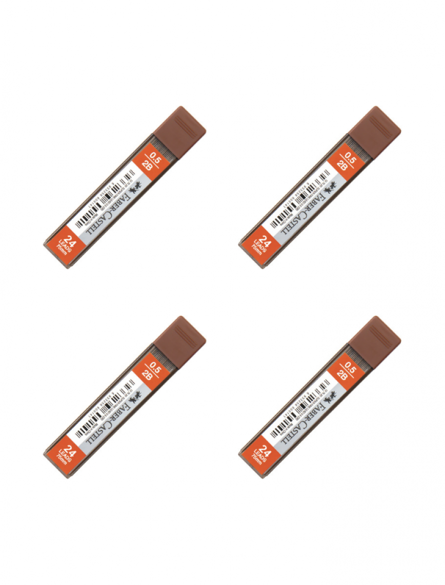 Faber Castell 0.5 2B Mechanical Pencil Lead 4-Pack 