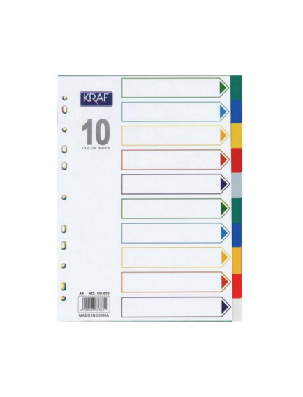 Kraf 1010R 10 Renkli Ayraç (Separatör)
