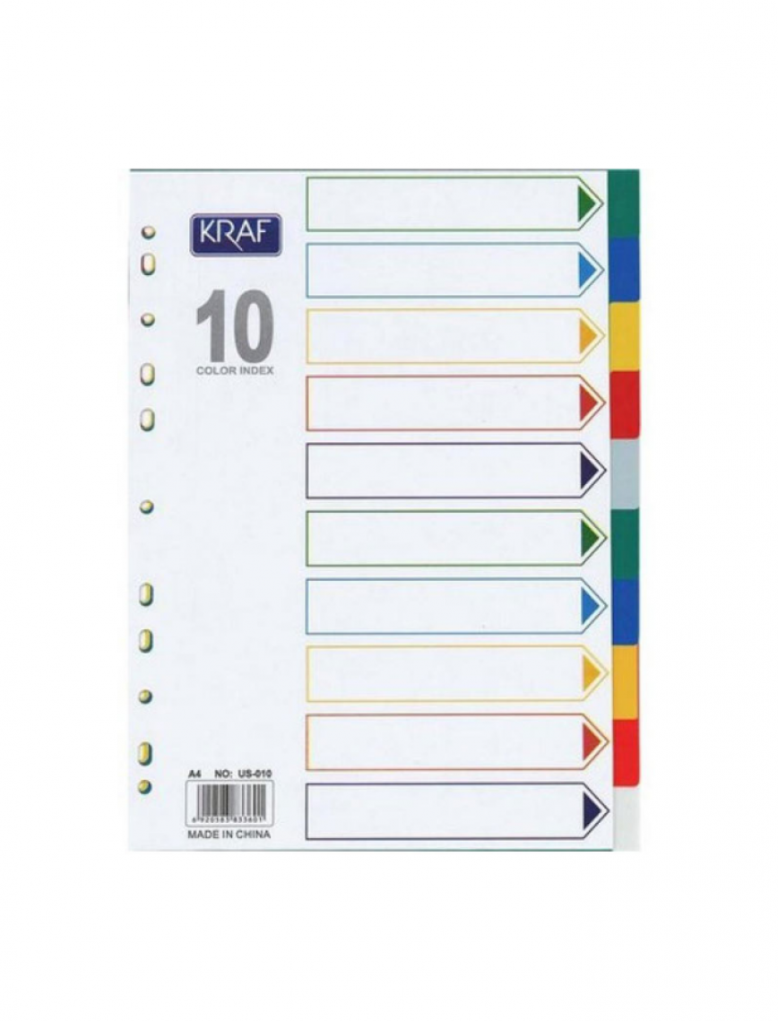Kraf 1010R 10 Renkli Ayraç (Separatör)