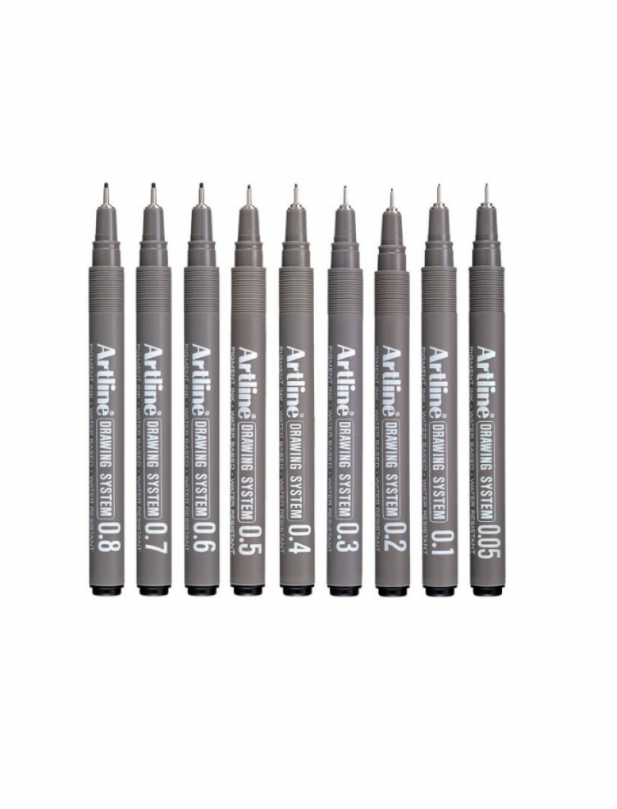 Artline 232 Çizim Kalemi 0.05mm - 0.8mm Siyah