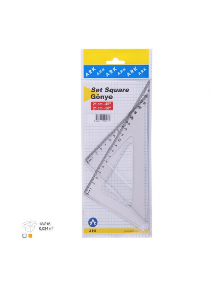 ARK Gönyeli Cetvel Seti 2'li No:525 