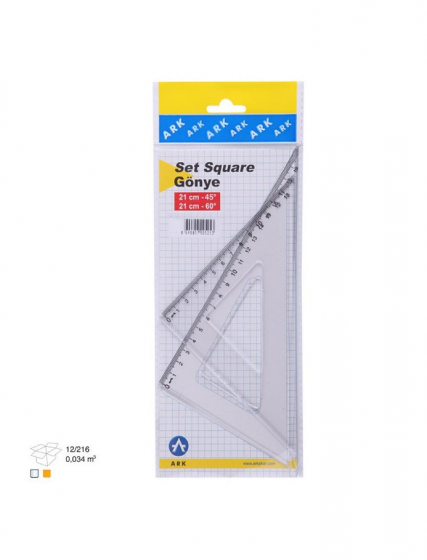 ARK Set Square Ruler 2-Piece No:525 ARK Set Square Ruler 2-Piece No:525