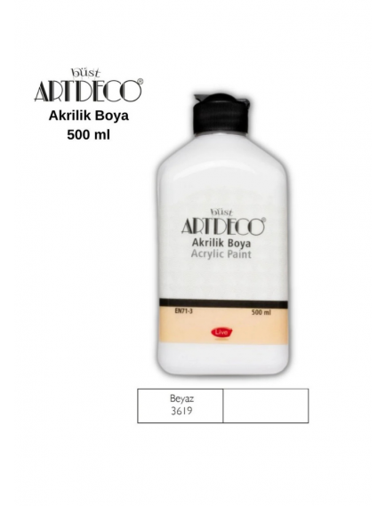 Artdeco Acrylic Paint 500 ml White Artdeco Acrylic Paint 500 ml White