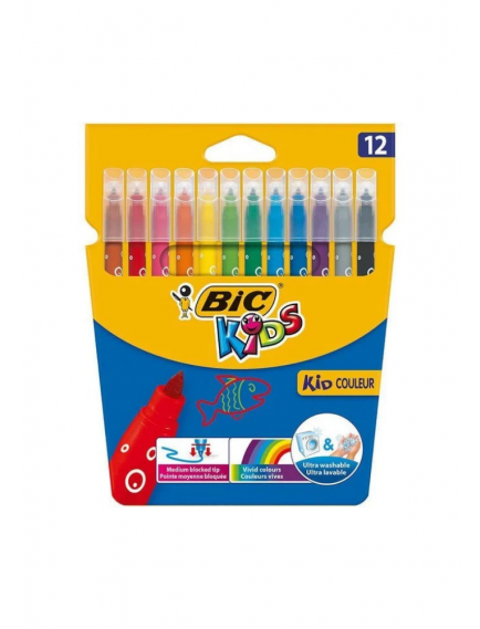 BIC Kids Color Felt-Tip Pens 12 Colors BIC Kids Color Felt-Tip Pens 12 Colors