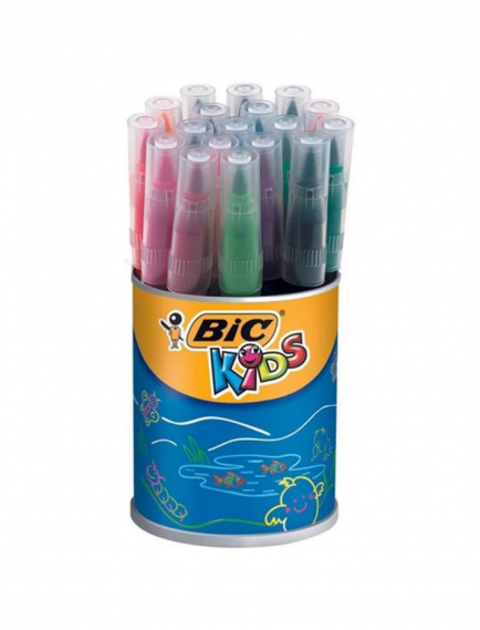 BIC Visa Fırça Uç Keçeli Boya Kalemi 18 Renk BIC Visa Fırça Uç Keçeli Boya Kalemi 18 Renk