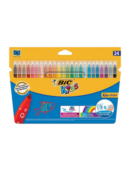 BIC Kids Color Felt-Tip Pens 24 Colors BIC Kids Color Felt-Tip Pens 24 Colors