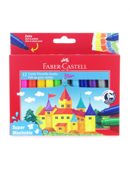 Faber Castell Jumbo Felt-Tip Pens 12 Colors Faber Castell Jumbo Felt-Tip Pens 12 Colors