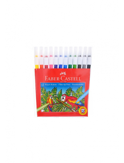 Faber-Castell Washable Felt-Tip Pens 12 Colors Faber-Castell Washable Felt-Tip Pens 12 Colors