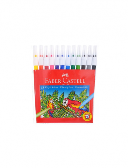 Faber-Castell Washable Felt-Tip Pens 12 Colors Faber-Castell Washable Felt-Tip Pens 12 Colors