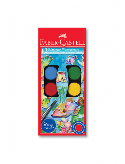 Faber-Castell 12-Piece Watercolor Large Set