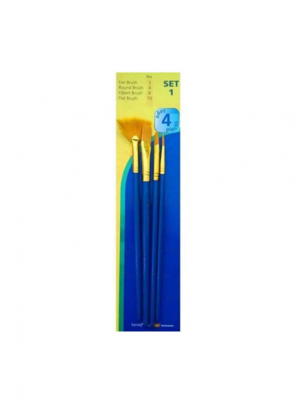 Fanart Academy Series 500 Synthetic Brush Set No:1 (4 pcs) 