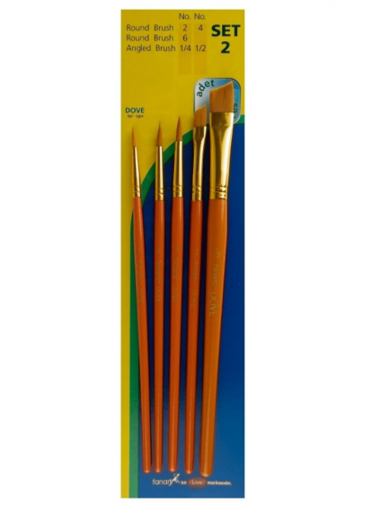 Fanart Academy Series 500 Synthetic Brush Set No:2 (5 pcs) 