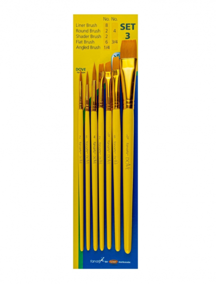 Fanart Academy Series 500 Synthetic Brush Set No:3 (7 pcs) 