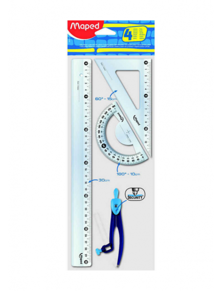 Maped Pergelli Cetvel Seti 30 cm 4’lü 