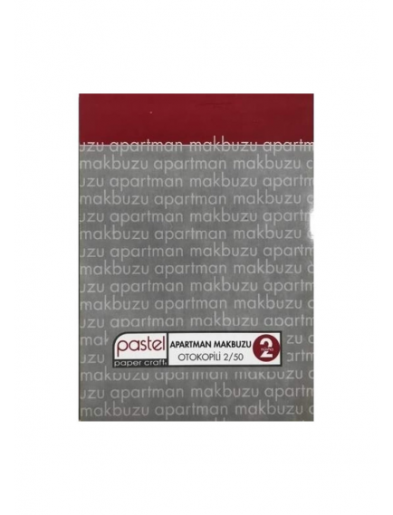 PASTEL 2/50 Duplicate Apartment Receipt Book