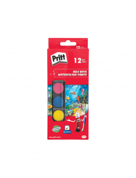 Pritt 12-Color Small Tablet Watercolor Pritt 12-Color Small Tablet Watercolor