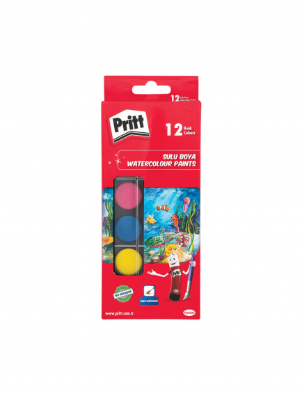 Pritt 12-Color Small Tablet Watercolor Pritt 12-Color Small Tablet Watercolor