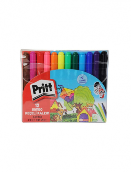 Pritt 12 Jumbo Felt-Tip Pens Pritt 12 Jumbo Felt-Tip Pens