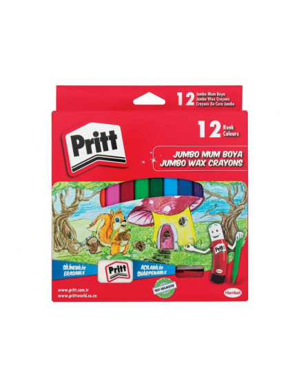 Pritt Jumbo Triangular Erasable Pastel Crayons Pritt Jumbo Triangular Erasable Pastel Crayons