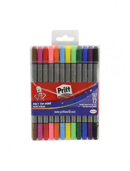 Pritt Dual-Tip Felt-Tip Pens 12 Colors