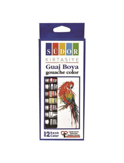 Südor Gouache Paint 8,5ml 12-Color Set Südor Gouache Paint 8,5ml 12-Color Set