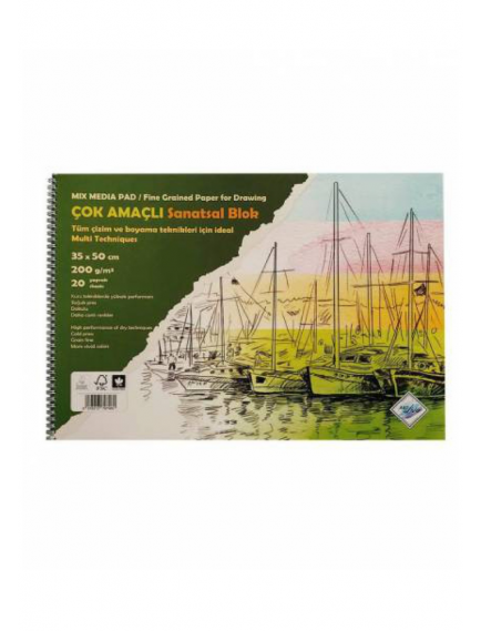 Art Liva Artistic Sketchbook 35x50 cm 200gsm Art Liva Artistic Sketchbook 35x50 cm 200gsm